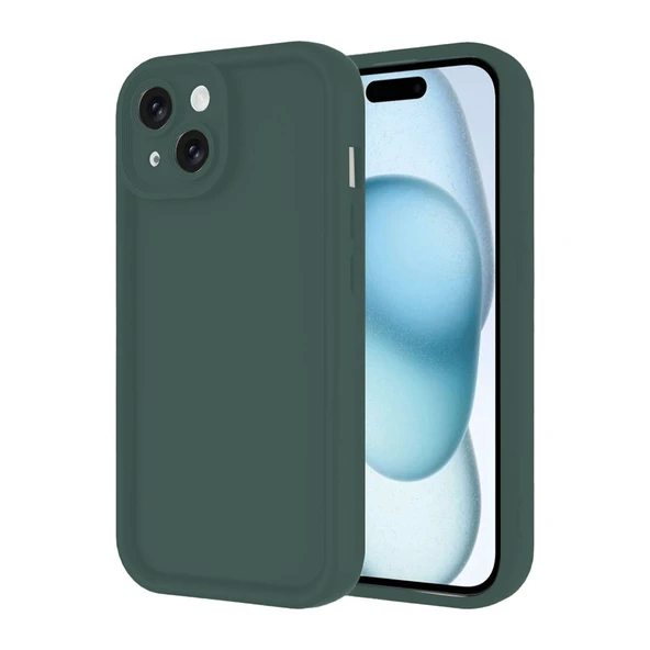iPhone 14 Kılıf Viera Silikon - Koyu Yeşil ürün görseli 1