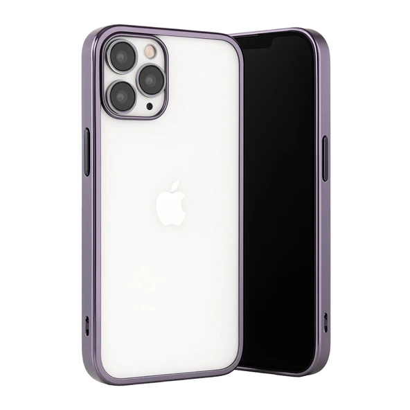iPhone 13 Pro Max Kılıf Kamera Korumalı Lensli Silikon - Mor ürün görseli 1