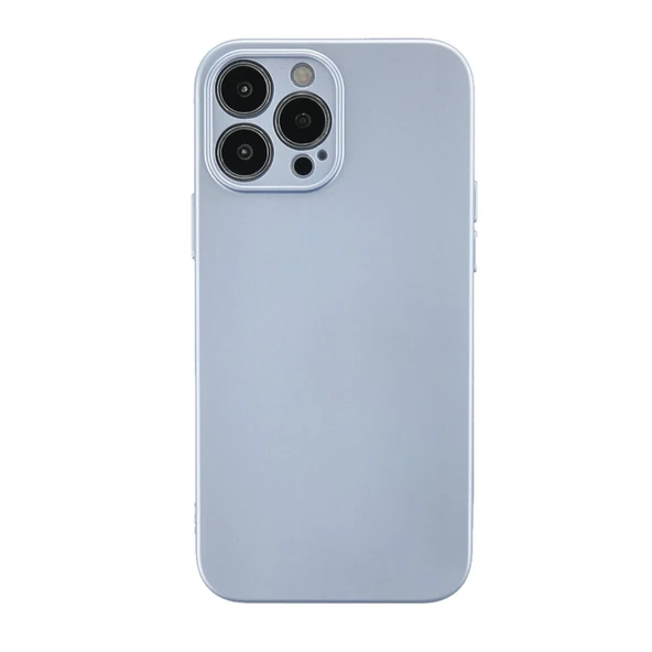 iPhone 13 Pro Max Kılıf Nano İçi Kadife Silikon - Sky Blue ürün görseli 1