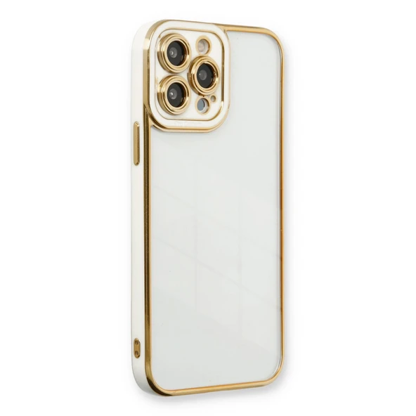 iPhone 13 Pro Max Kılıf Liva Lens Silikon - Beyaz ürün görseli 1
