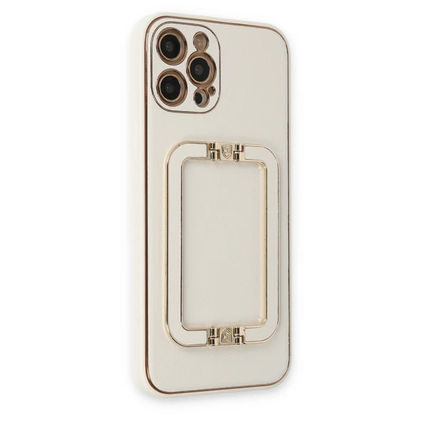 iPhone 12 Pro Max Kılıf Coco Elit Kapak - Beyaz - Resim 2