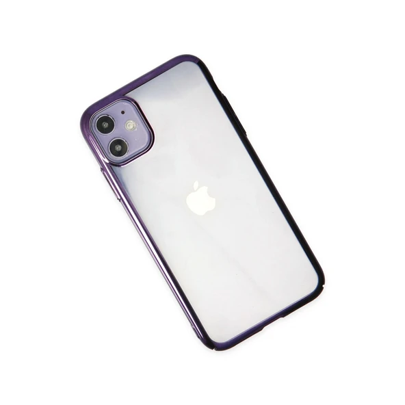 iPhone 12 Kılıf Element Silikon - Mor - Resim 3