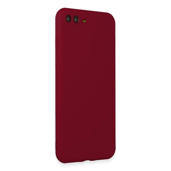 iPhone 7 Plus Kılıf First Silikon - Bordo - Resim 2