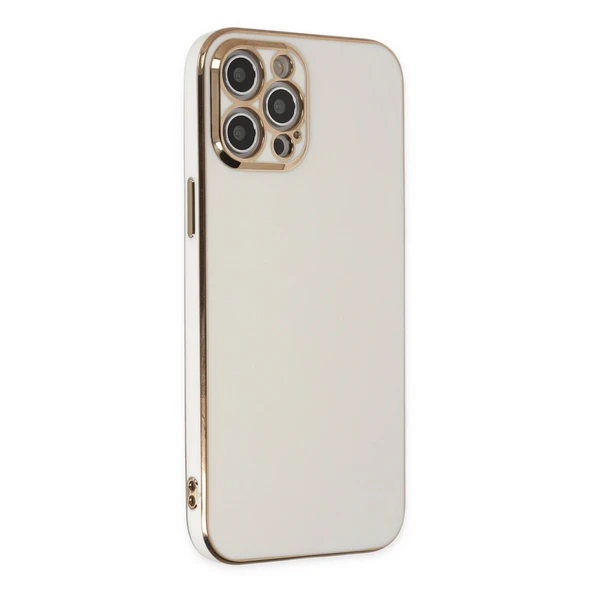 iPhone 12 Pro Kılıf Volet Silikon - Beyaz ürün görseli 1