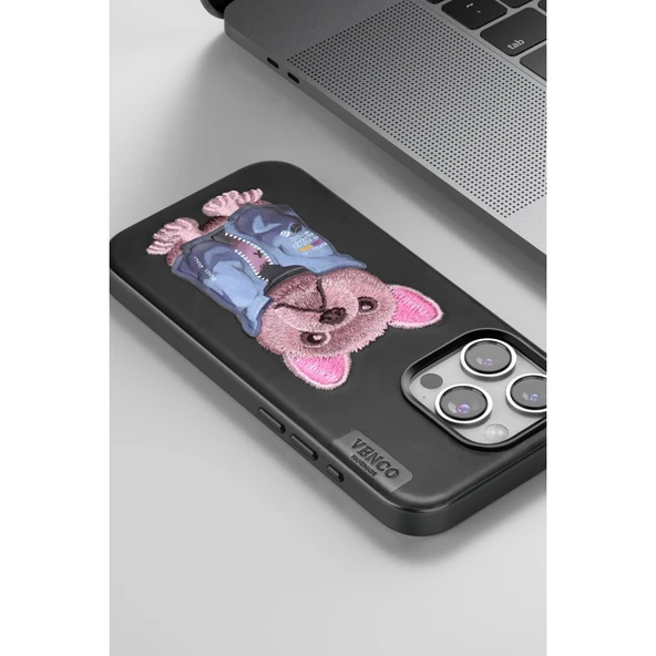 iPhone 15 Pro Max Cute Desenli Kapak - Siyah - Resim 5