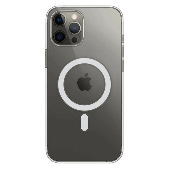iPhone 12 Pro Max Kılıf Magneticsafe Şeffaf Silikon - Şeffaf ürün görseli 1