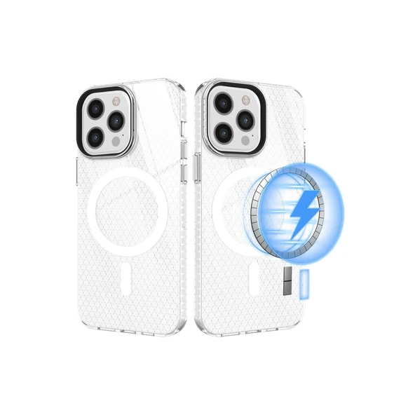 iPhone 12 Pro Max Kılıf Beta Magneticsafe Silikon - Şeffaf - Resim 2