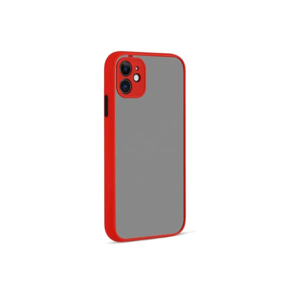 iPhone 12 Kılıf Montreal Silikon Kapak - Kırmızı ürün görseli 1