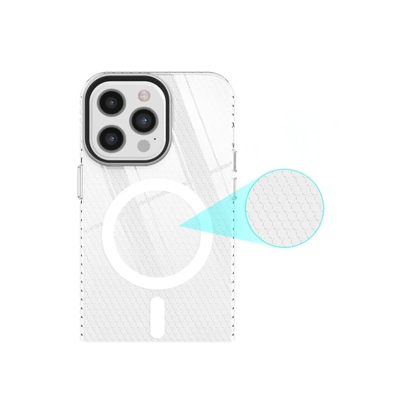 iPhone 12 Pro Max Kılıf Beta Magneticsafe Silikon - Şeffaf - Resim 7