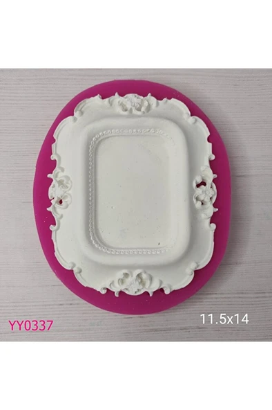 YY0337 Desenli Dikdörtgen Çerçeve Silikon Kalıp ürün görseli 1