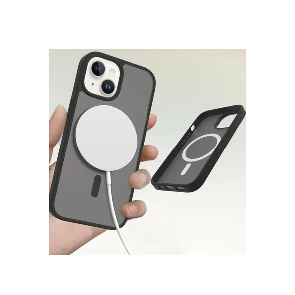 iPhone 15 Jota Magsafe Kapak - Lacivert - Resim 3