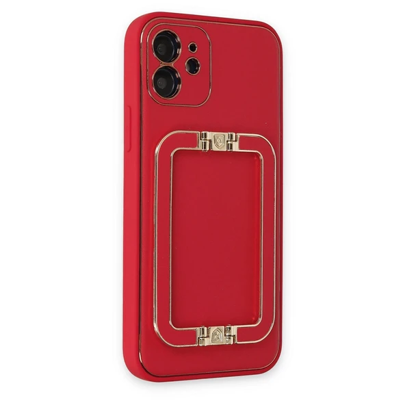 iPhone 12 Kılıf Coco Elit Kapak - Kırmızı - Resim 2