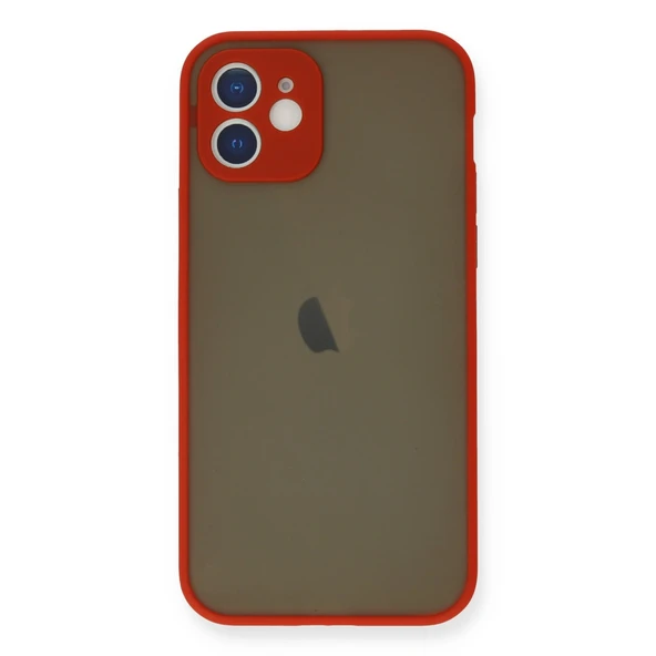 iPhone 12 Mini Kılıf Montreal Silikon Kapak - Kırmızı ürün görseli 1
