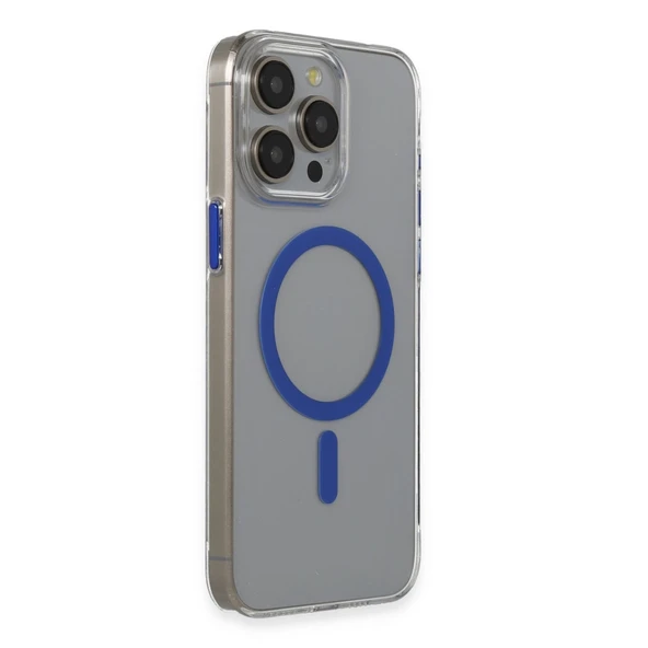 iPhone 15 Pro Max Bubble Magsafe Kapak - Lacivert - Resim 2