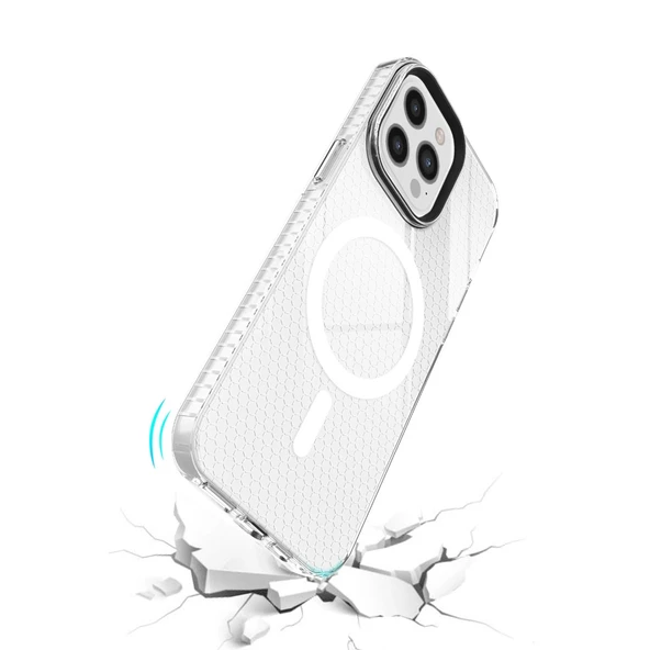 iPhone 12 Pro Max Kılıf Beta Magneticsafe Silikon - Şeffaf - Resim 4
