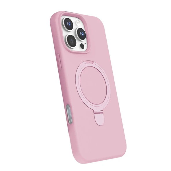 iPhone 16 Pro Max Regal Magsafe Standlı Kapak - Açık Pembe - Resim 2