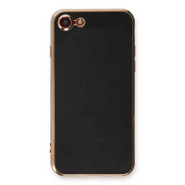 iPhone 7 Kılıf Volet Silikon - Siyah - Resim 2