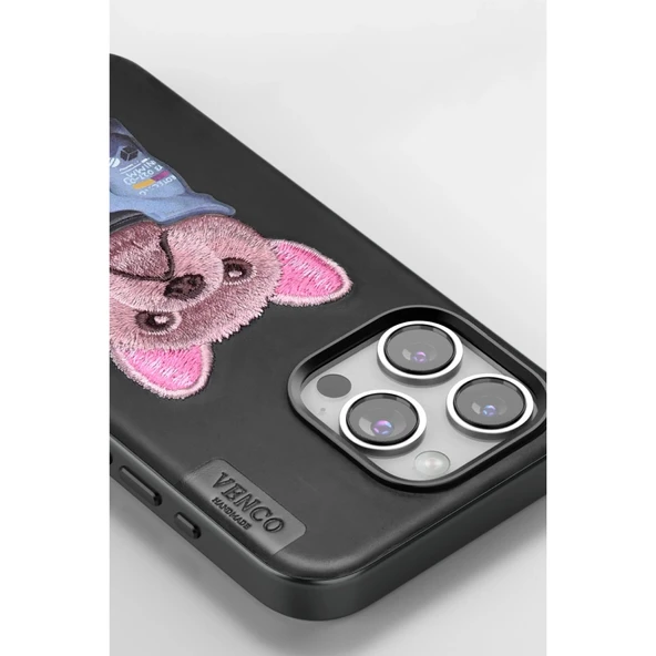 iPhone 15 Pro Max Cute Desenli Kapak - Siyah - Resim 4