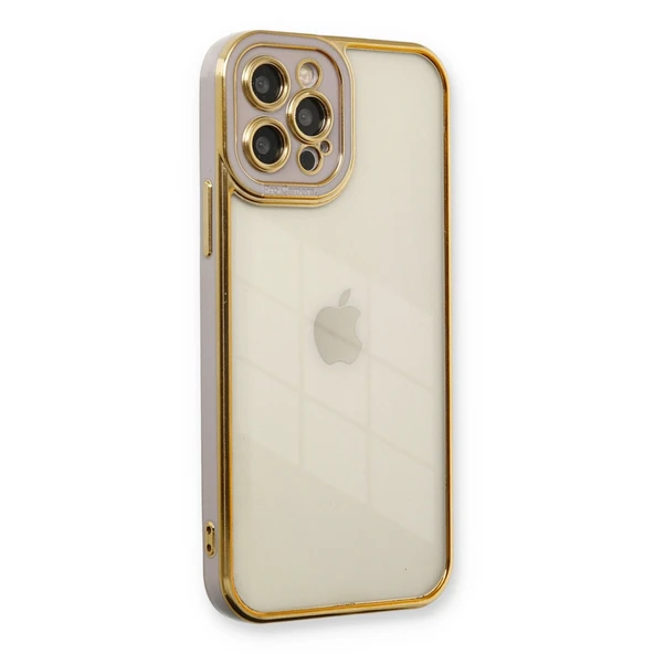 iPhone 12 Pro Kılıf Liva Lens Silikon - Lila ürün görseli 1