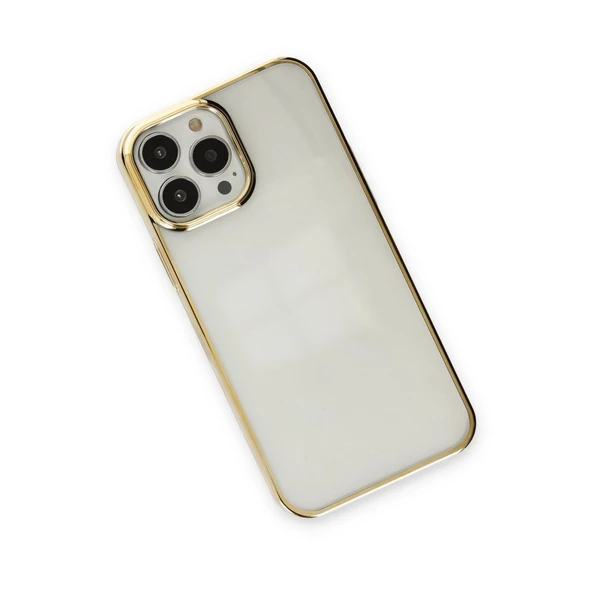 iPhone 13 Pro Max Kılıf Element Silikon - Gold - Resim 3