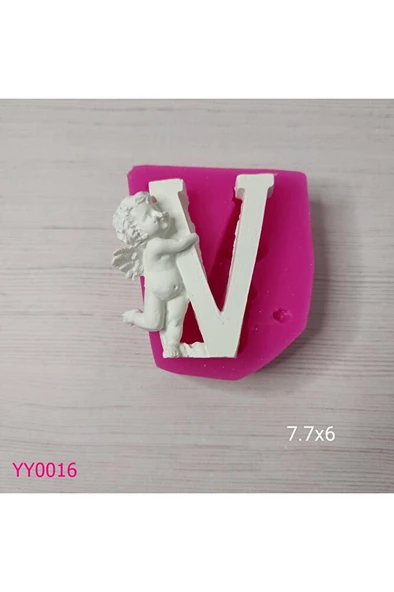YY0016 Melek Harf V Silikon Kalıp ürün görseli 1