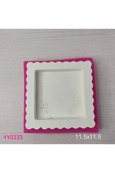 YY0333 Fırfırlı Kare Çerçeve-Tabanlık Silikon Kalıp ürün görseli 1