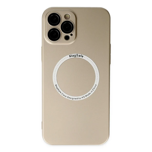 iPhone 12 Pro Kılıf Jack Magneticsafe Lens Silikon - Gold ürün görseli 1