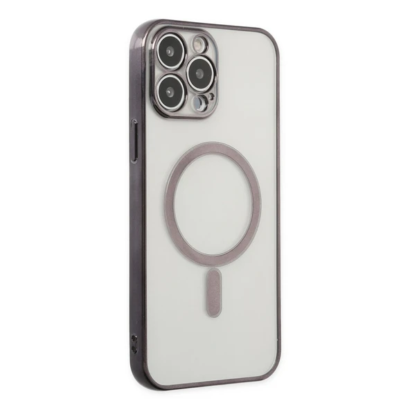 iPhone 14 Pro Kılıf Magneticsafe Lazer Silikon - Siyah ürün görseli 1