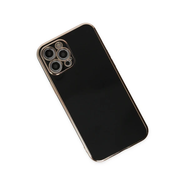 iPhone 12 Pro Max Kılıf Volet Silikon - Siyah - Resim 3