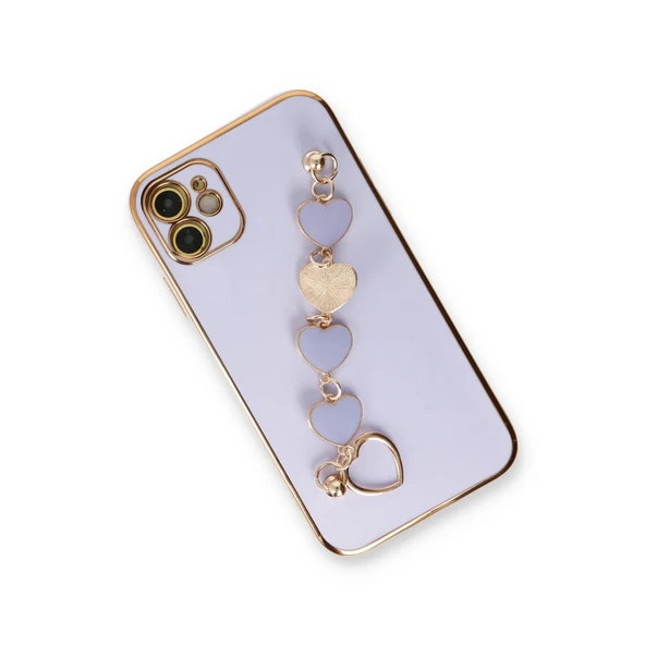 iPhone 12 Kılıf Esila Silikon - Lila - Resim 3