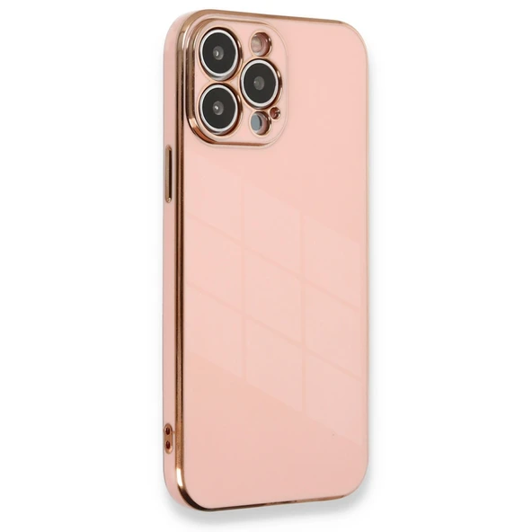 iPhone 13 Pro Kılıf Volet Silikon - Pembe ürün görseli 1