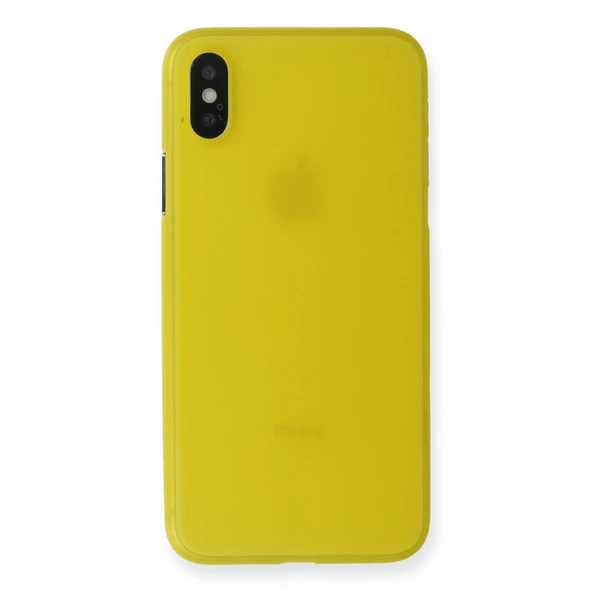 iPhone X Kılıf Pp Ultra İnce Kapak - Sarı ürün görseli 1