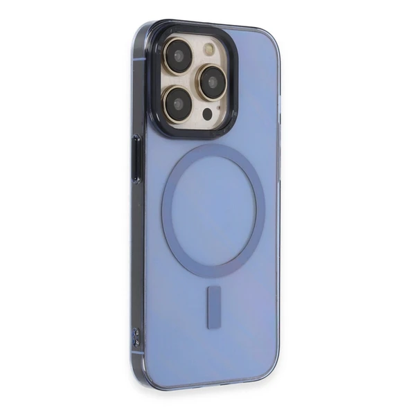 iPhone 14 Pro Max Kılıf Anka Pc Magneticsafe Sert Metal Kapak - Sierra Blue ürün görseli 1