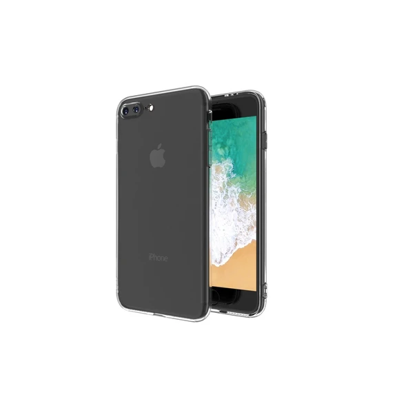 iPhone 8 Plus Kılıf Deluxe 2mm Şeffaf Silikon ürün görseli 1