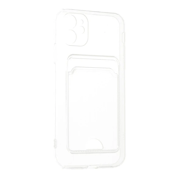 iPhone 11 Kılıf Kart Şeffaf Silikon - Şeffaf - Resim 2
