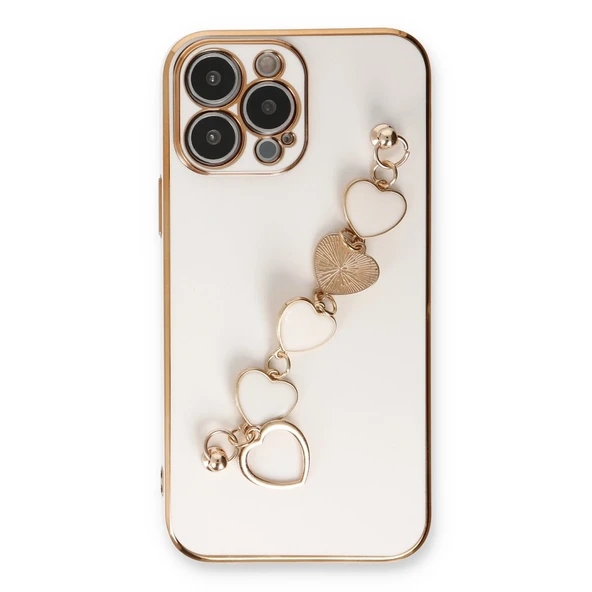 iPhone 13 Pro Max Kılıf Esila Silikon - Beyaz - Resim 2