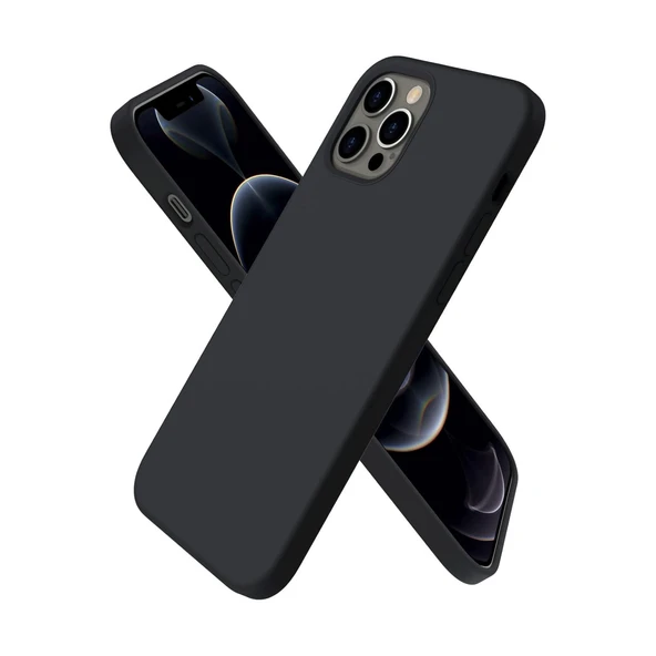 iPhone 12 Pro Max Kılıf First Silikon - Siyah ürün görseli 1