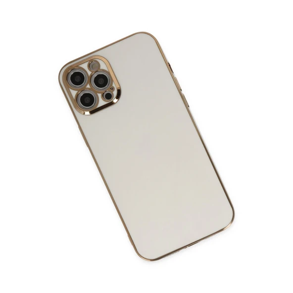iPhone 12 Pro Max Kılıf Volet Silikon - Beyaz - Resim 3