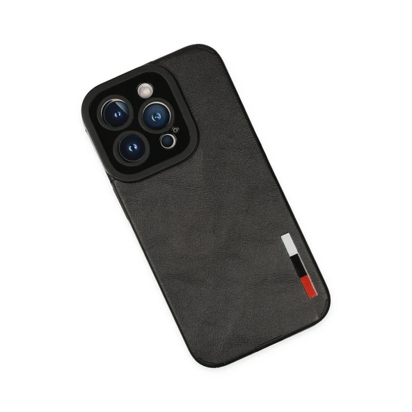iPhone 14 Pro Kılıf Loop Deri Silikon - Siyah - Resim 3