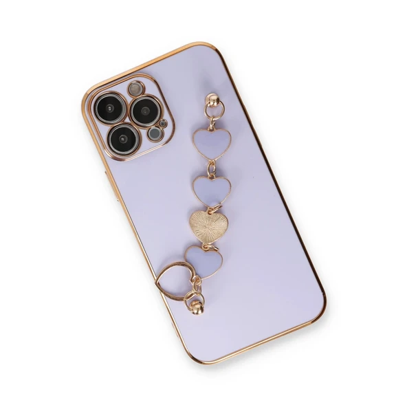 iPhone 13 Pro Max Kılıf Esila Silikon - Lila - Resim 3