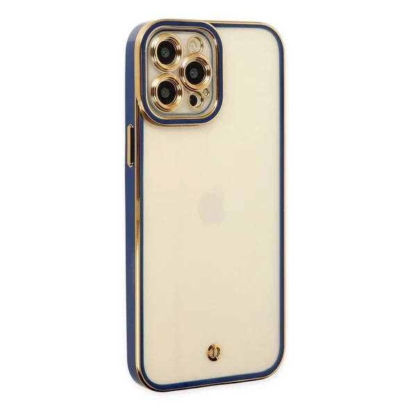 iPhone 12 Pro Kılıf Liva Lens Silikon - Mavi ürün görseli 1