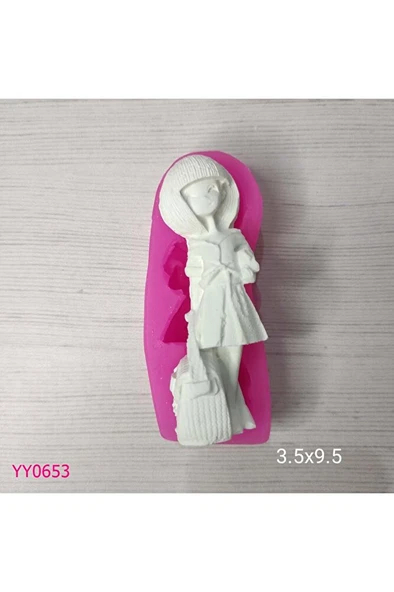 YY0653 Çantalı Kız Silikon Kalıp ürün görseli 1