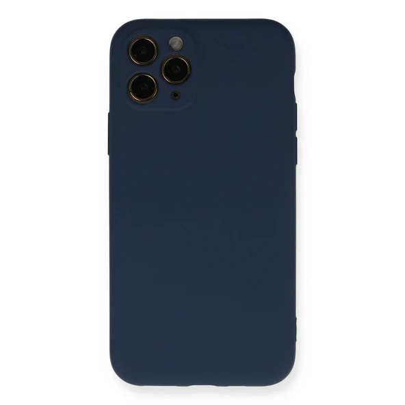 iPhone 11 Pro Kılıf Nano İçi Kadife Silikon - Lacivert ürün görseli 1
