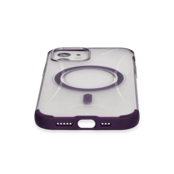 iPhone 11 Hilton Magsafe Kapak - Derin Mor - Resim 3