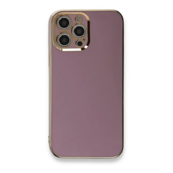 iPhone 12 Pro Max Kılıf Volet Silikon - Mor - Resim 3