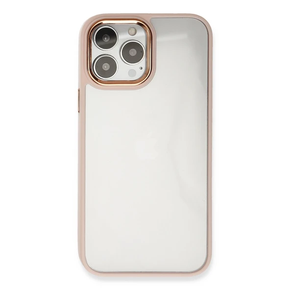 iPhone 13 Pro Kılıf Dora Kapak - Pudra - Resim 2