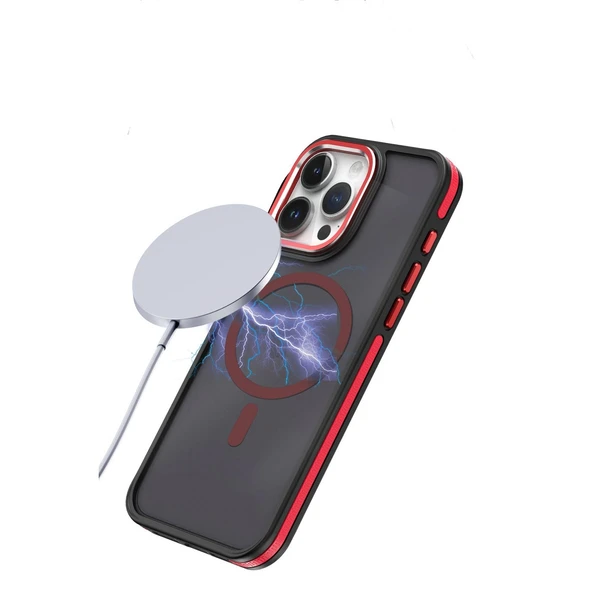 iPhone 15 Pro Max Winner Magsafe Kapak - Derin Mor - Resim 6