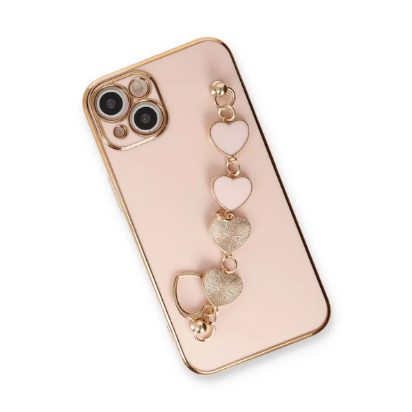 iPhone 14 Plus Kılıf Esila Silikon - Pudra - Resim 3