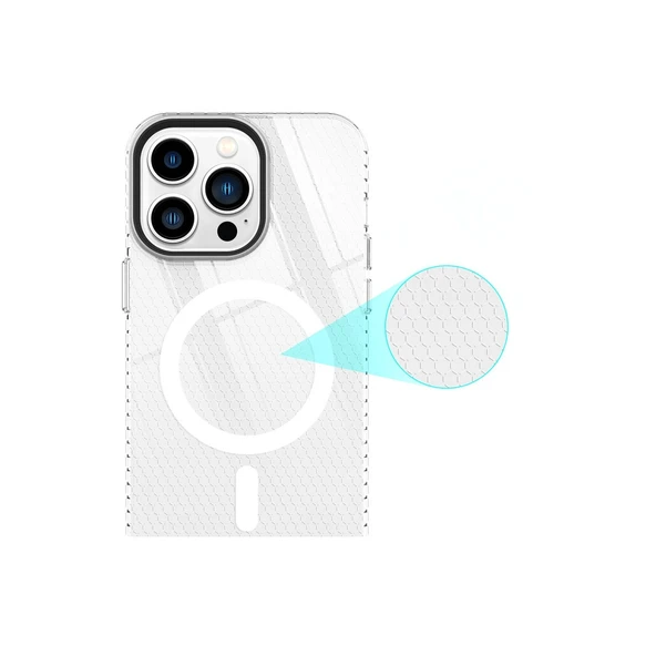 iPhone 14 Pro Kılıf Beta Magneticsafe Silikon - Şeffaf - Resim 7