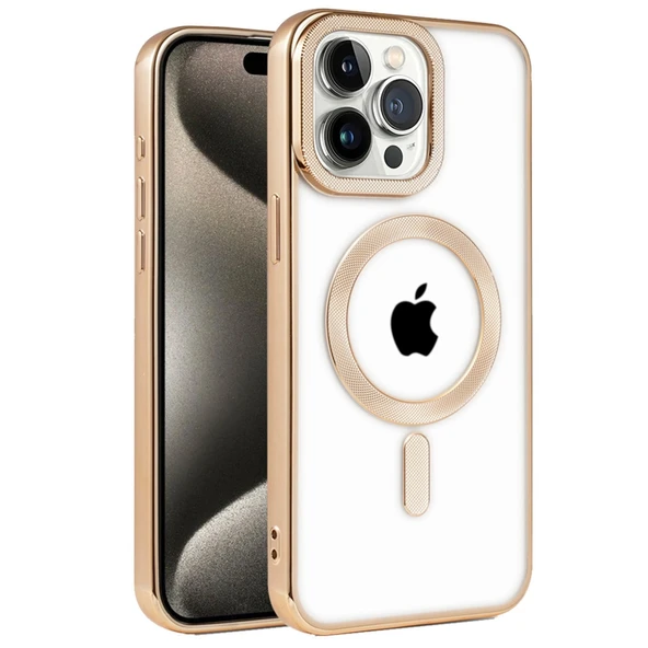 iPhone 14 Pro Kılıf Kronos Magsafe Kapak - Gold ürün görseli 1
